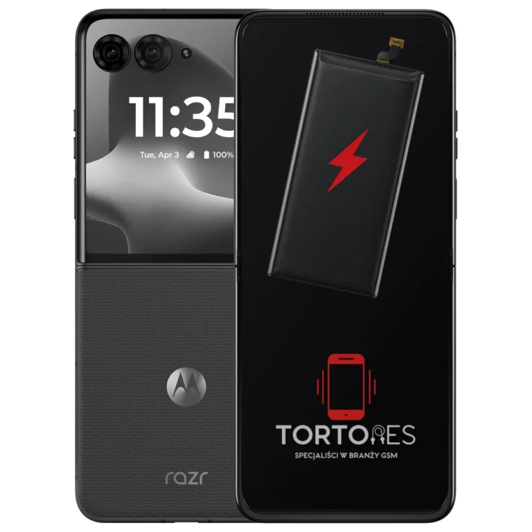 Motorola Razr 70 Plus z ilustracją baterii - wymiana baterii