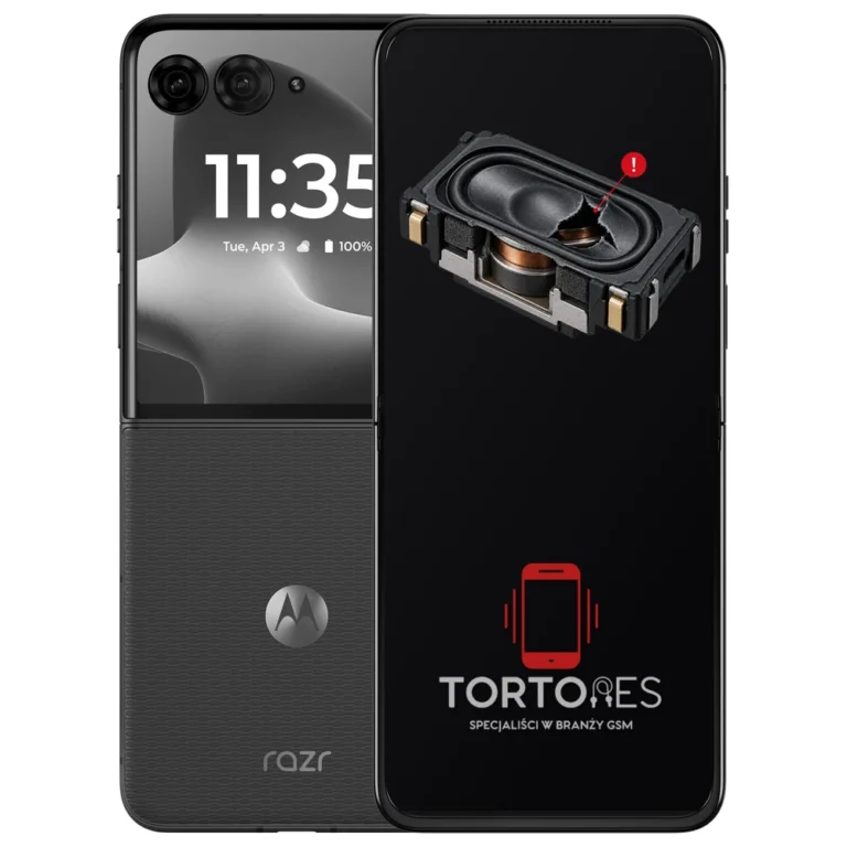 Motorola Razr 70 Plus z symbolem głośnika multimedialnego - wymiana głośnika multimedialnego