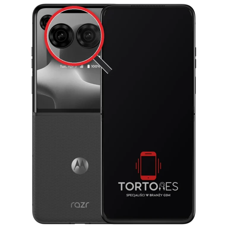Motorola Razr 70 Plus z lupą na tylnych aparatach - wymiana tylnej kamery