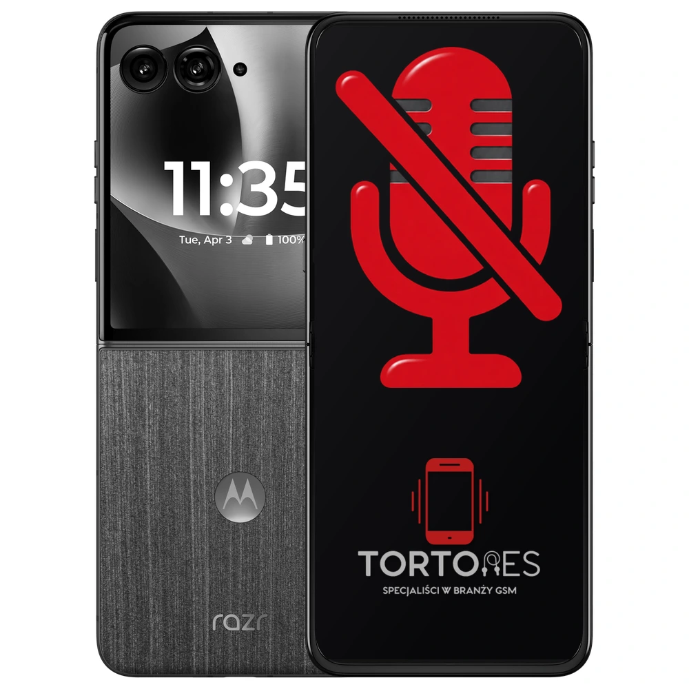 Motorola Razr 70 Ultra z symbolem mikrofonu - naprawa mikrofonu