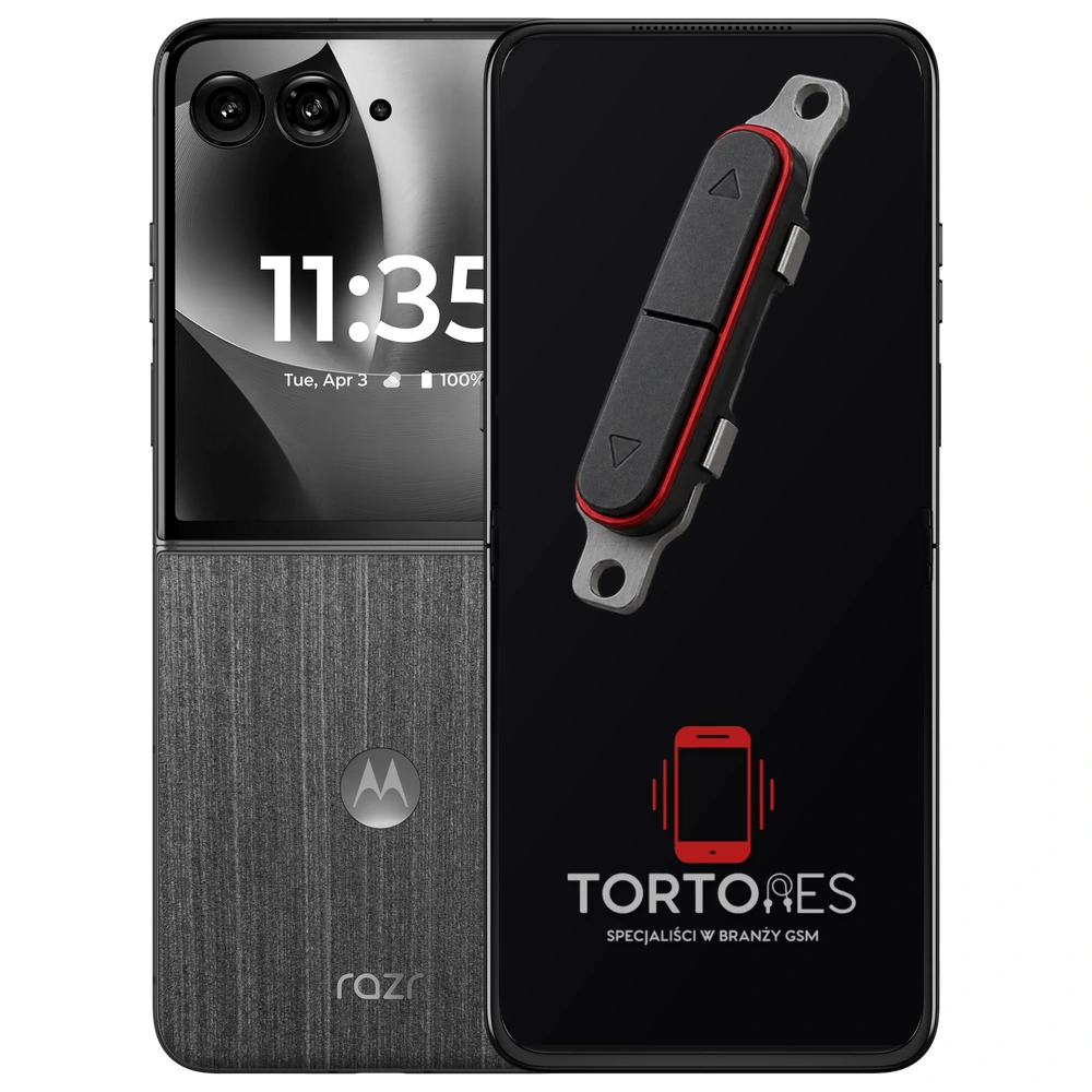 Motorola Razr 70 Ultra z symbolem przycisków - naprawa przycisków włączania i głośności