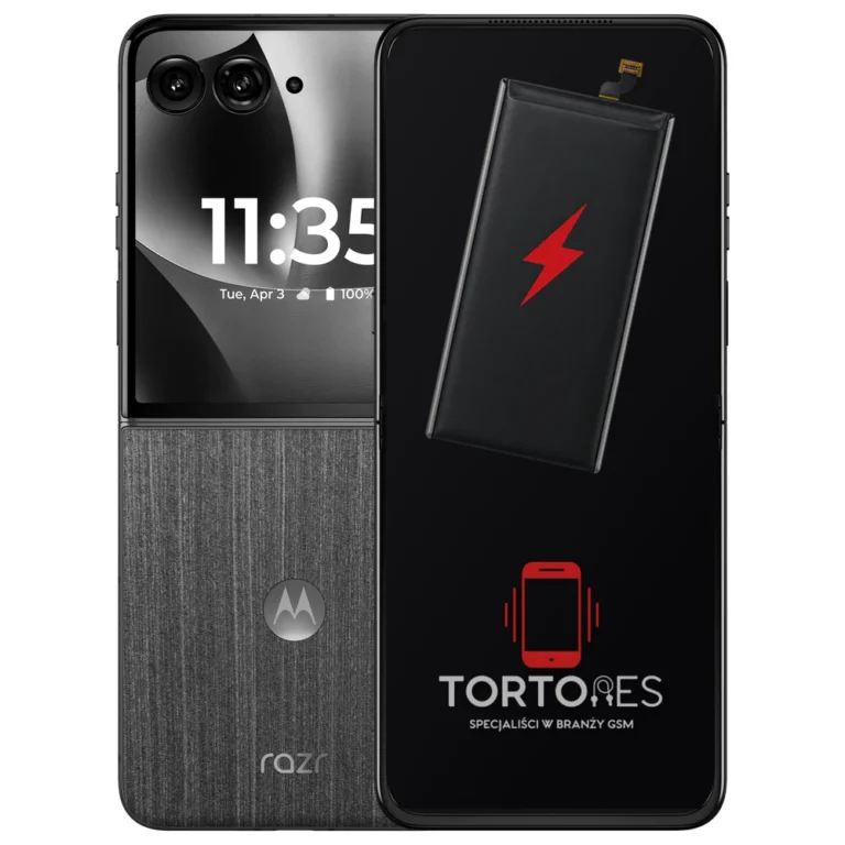 Motorola Razr 70 Ultra z ilustracją baterii - wymiana baterii
