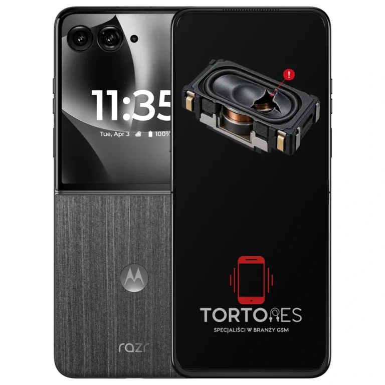 Motorola Razr 70 Ultra z symbolem głośnika multimedialnego - wymiana głośnika multimedialnego