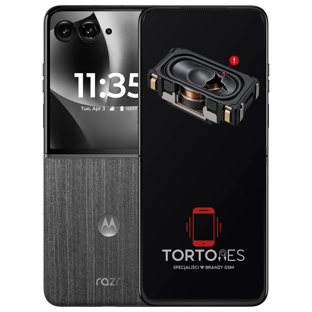 Motorola Razr 70 Ultra z symbolem głośnika multimedialnego - wymiana głośnika multimedialnego