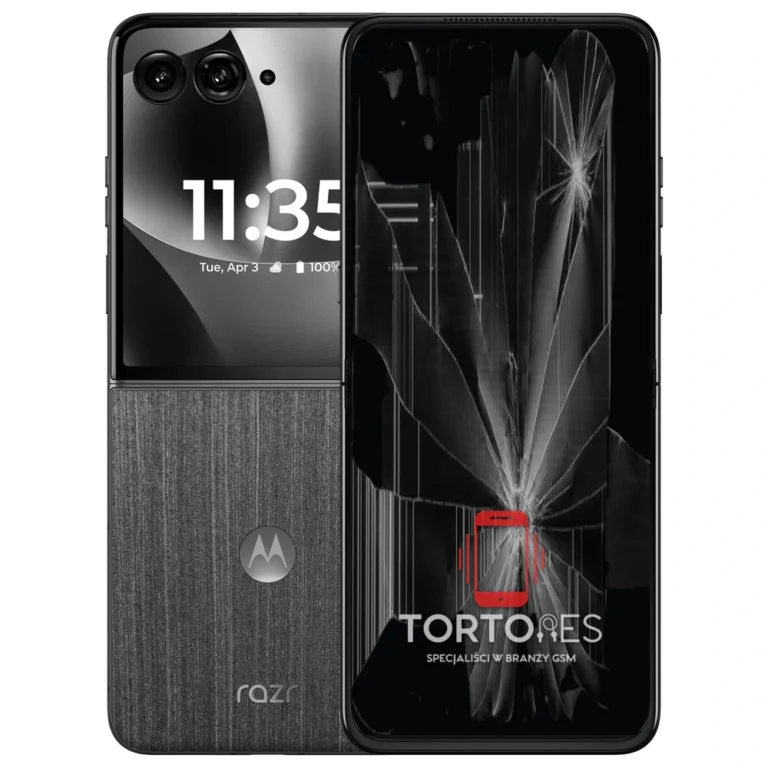 Motorola Razr 70 Ultra z ilustracją pękniętego wyświetlacza - wymiana zbitego wyświetlacza