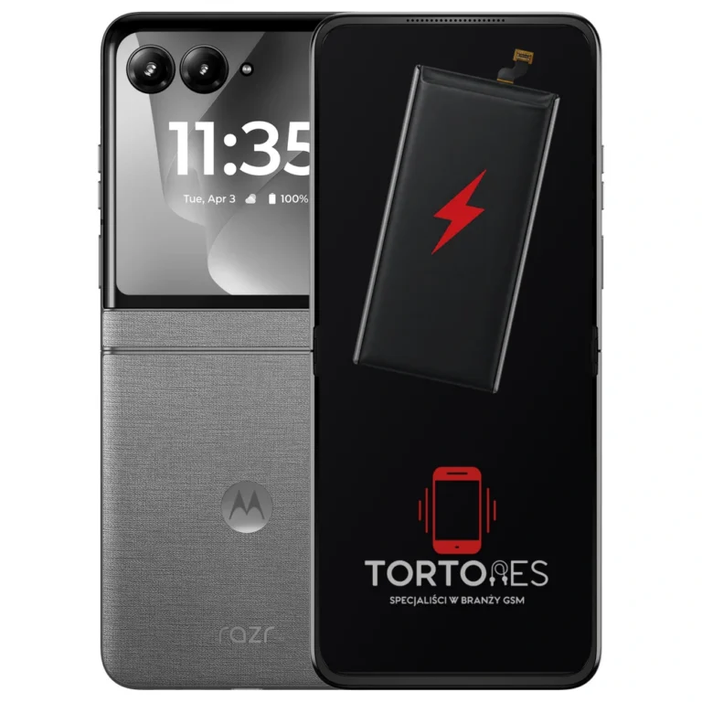 Motorola Razr 70 z ilustracją baterii - wymiana baterii