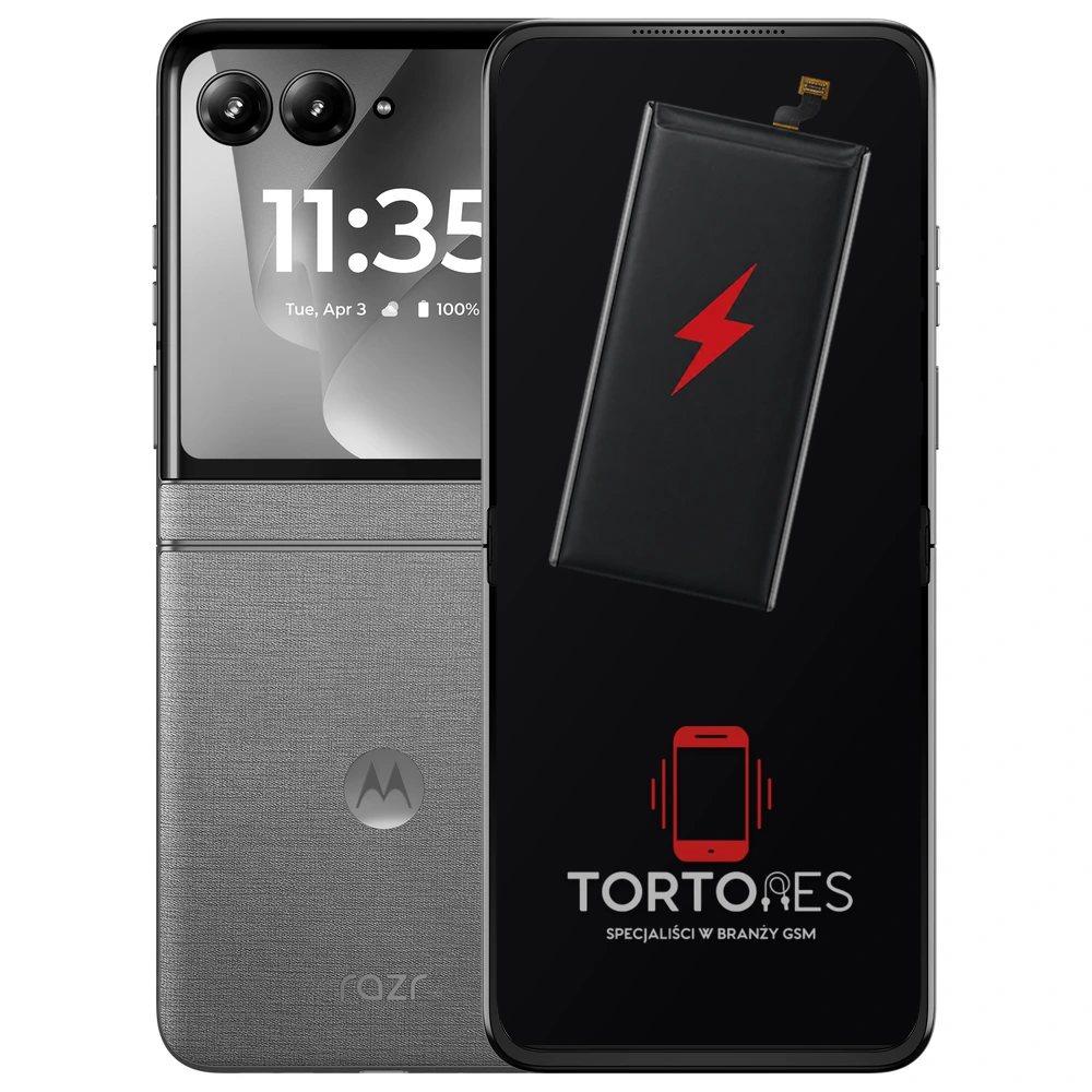 Motorola Razr 70 z ilustracją baterii - wymiana baterii