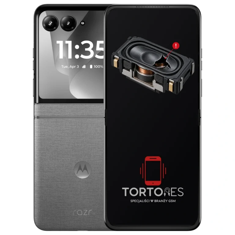 Motorola Razr 70 z symbolem głośnika multimedialnego - wymiana głośnika multimedialnego