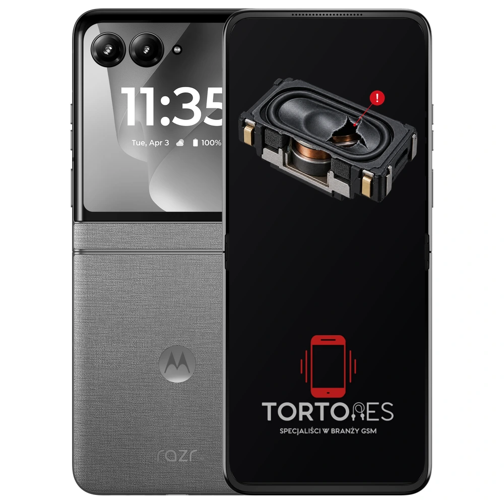 Motorola Razr 70 z symbolem głośnika multimedialnego - wymiana głośnika multimedialnego