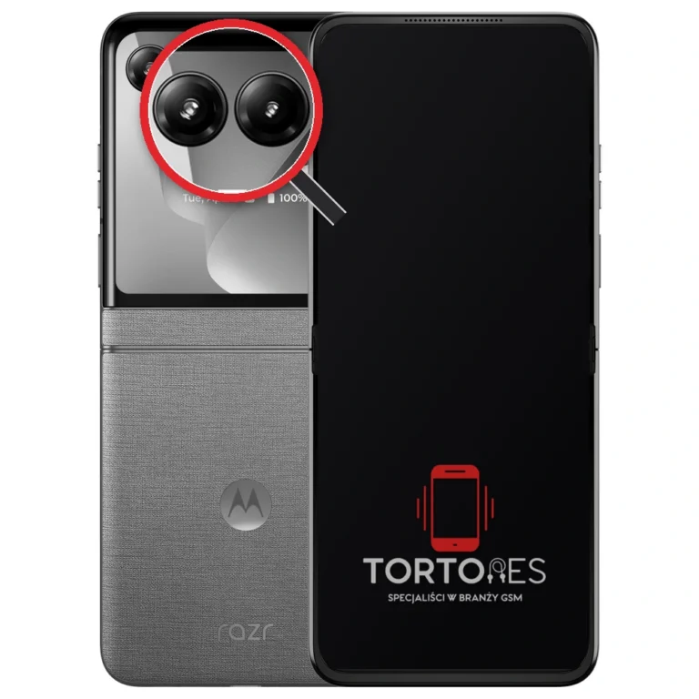 Motorola Razr 70 z lupą na tylnych aparatach - wymiana tylnej kamery