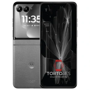 Motorola Razr 70 z ilustracją pękniętego wyświetlacza - wymiana zbitego wyświetlacza
