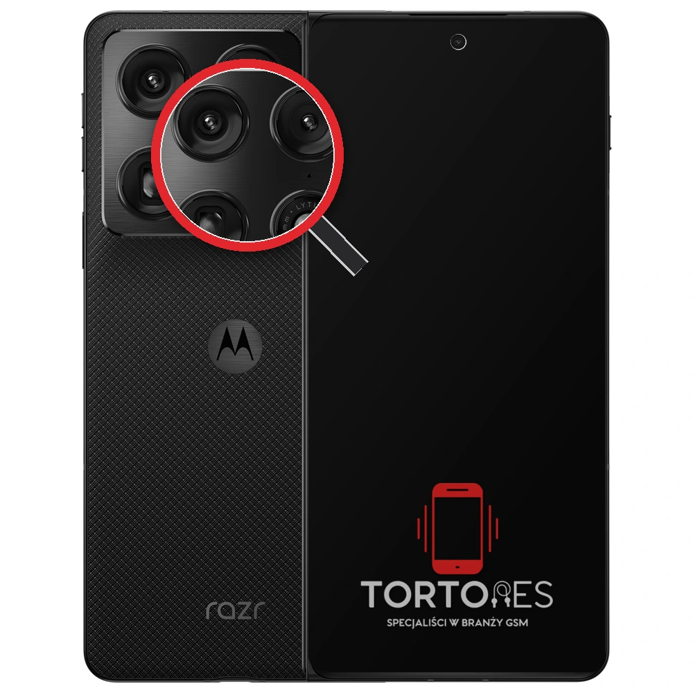 Motorola Razr Fold z lupą na tylnych aparatach - wymiana tylnej kamery
