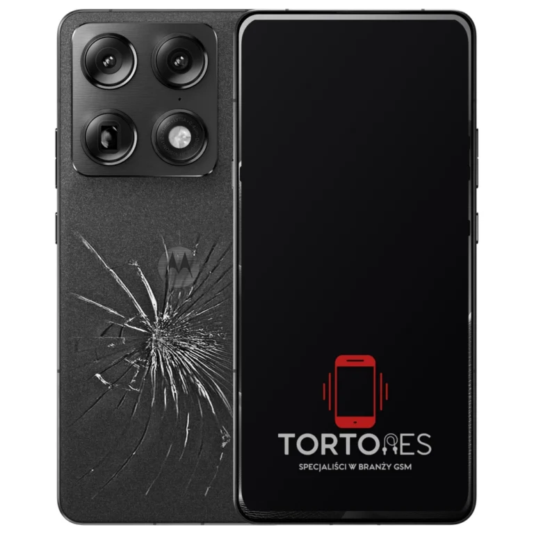 Motorola Signature z ilustracją pękniętej tylnej klapki - wymiana zbitej klapki