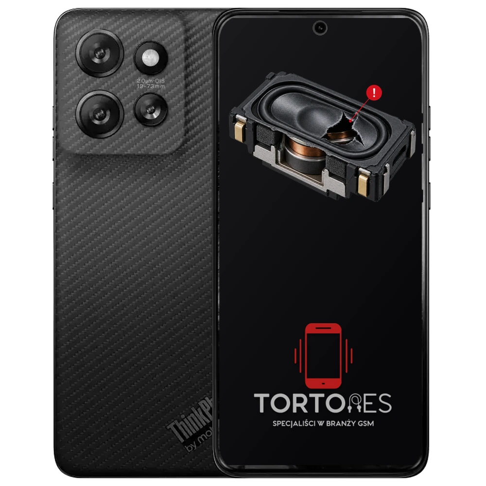 Motorola ThinkPhone 25 z symbolem głośnika multimedialnego - wymiana głośnika multimedialnego