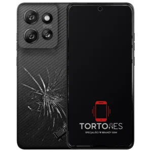 Motorola ThinkPhone 25 z ilustracją pękniętej tylnej klapki - wymiana zbitej klapki
