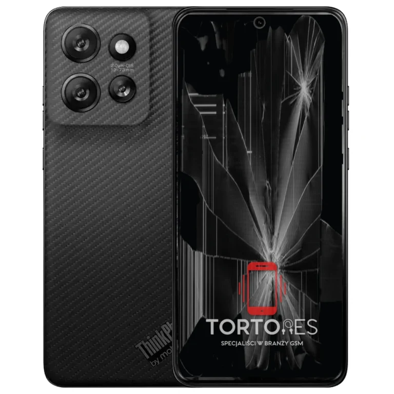 Motorola ThinkPhone 25 z ilustracją pękniętego wyświetlacza - wymiana zbitego wyświetlacza