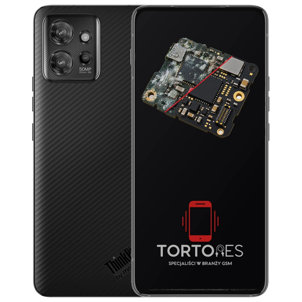 Motorola ThinkPhone z ilustracją zalania - czyszczenie po zalaniu