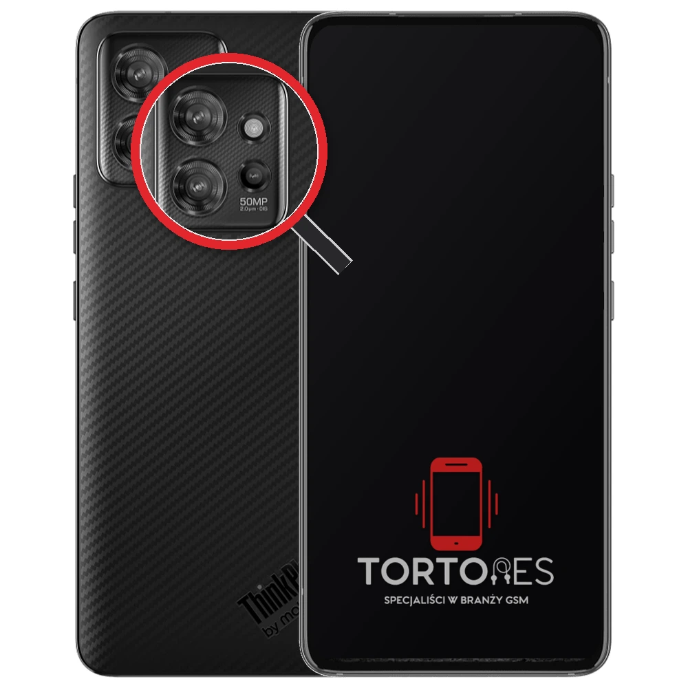 Motorola ThinkPhone z lupą na tylnych aparatach - wymiana tylnej kamery
