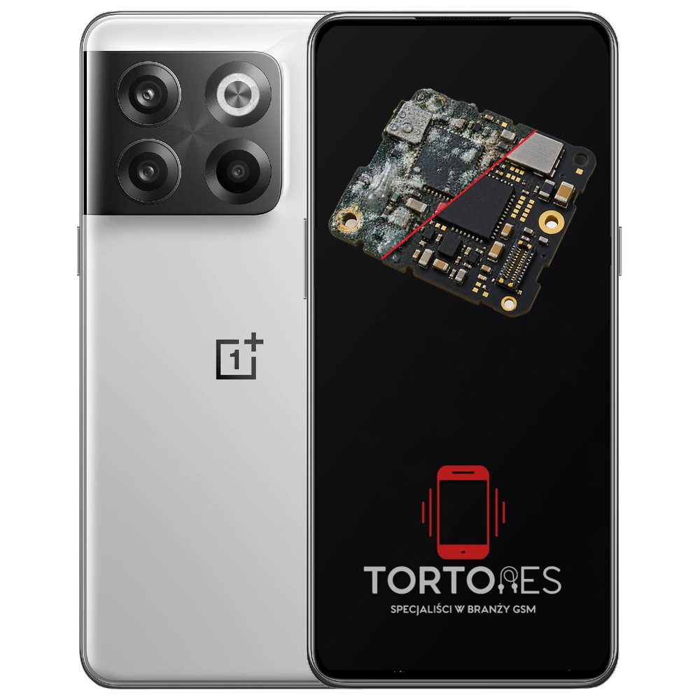 OnePlus 10T z ilustracją zalania - czyszczenie po zalaniu