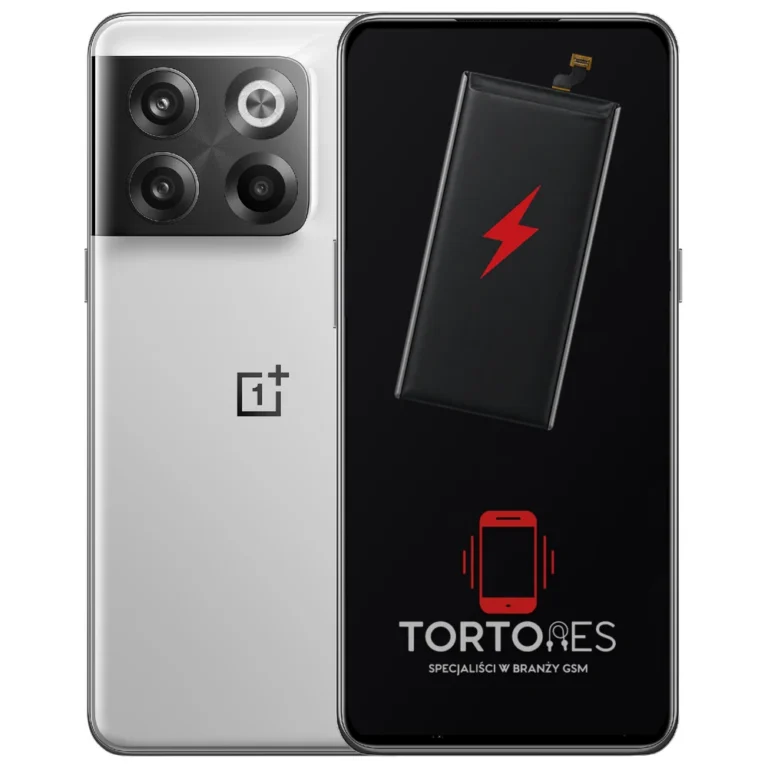 OnePlus 10T z ilustracją baterii - wymiana baterii