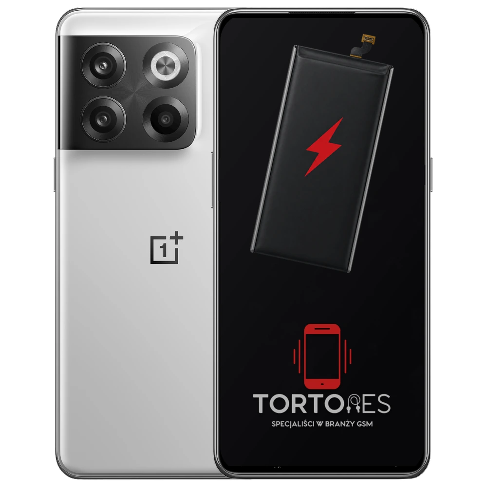 OnePlus 10T z ilustracją baterii - wymiana baterii