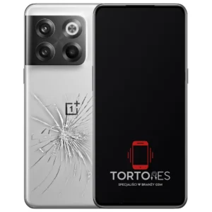OnePlus 10T z ilustracją pękniętej tylnej klapki - wymiana zbitej klapki