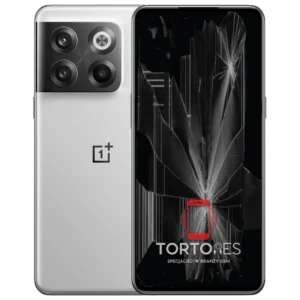OnePlus 10T z ilustracją pękniętego wyświetlacza - wymiana zbitego wyświetlacza