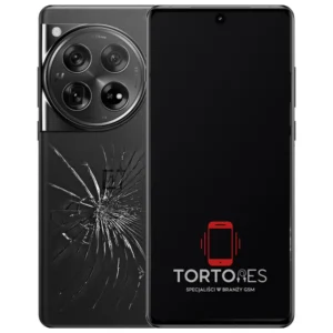 OnePlus 12 z ilustracją pękniętej tylnej klapki - wymiana zbitej klapki