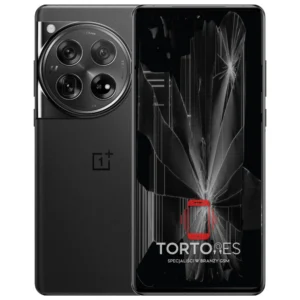 OnePlus 12 z ilustracją pękniętego wyświetlacza - wymiana zbitego wyświetlacza
