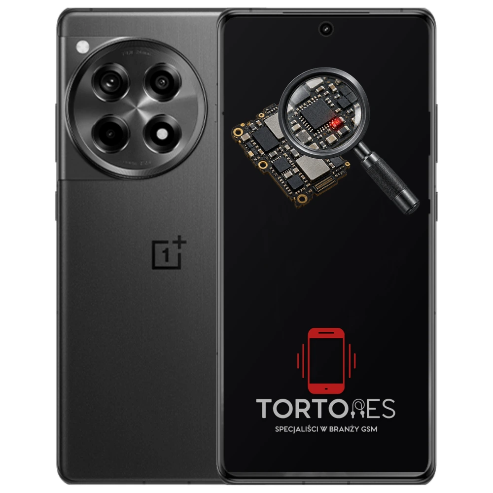 OnePlus 12R z symbolem diagnostyki - diagnoza telefonu