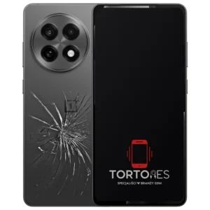 OnePlus 13R z ilustracją pękniętej tylnej klapki - wymiana zbitej klapki