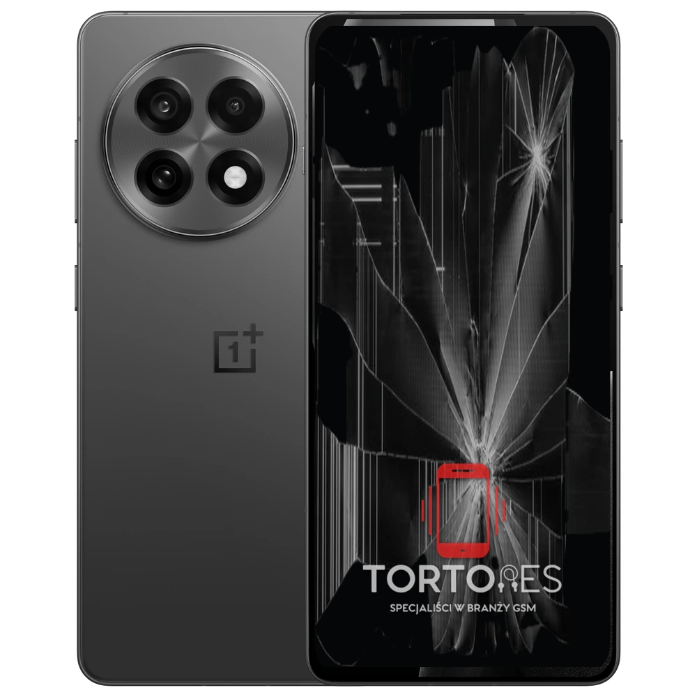 OnePlus 13R z ilustracją pękniętego wyświetlacza - wymiana zbitego wyświetlacza