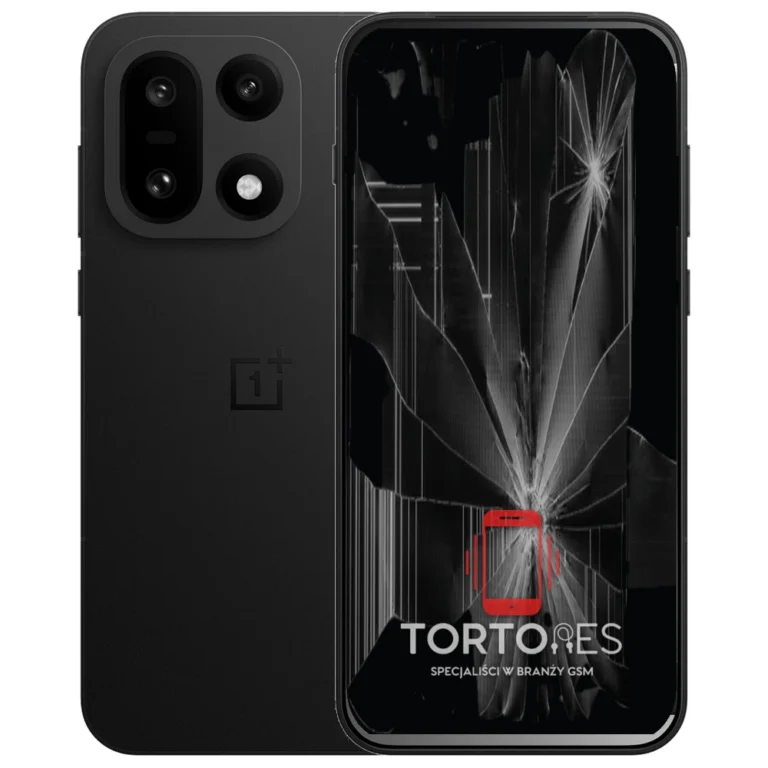 OnePlus 15 z ilustracją pękniętego wyświetlacza - wymiana zbitego wyświetlacza