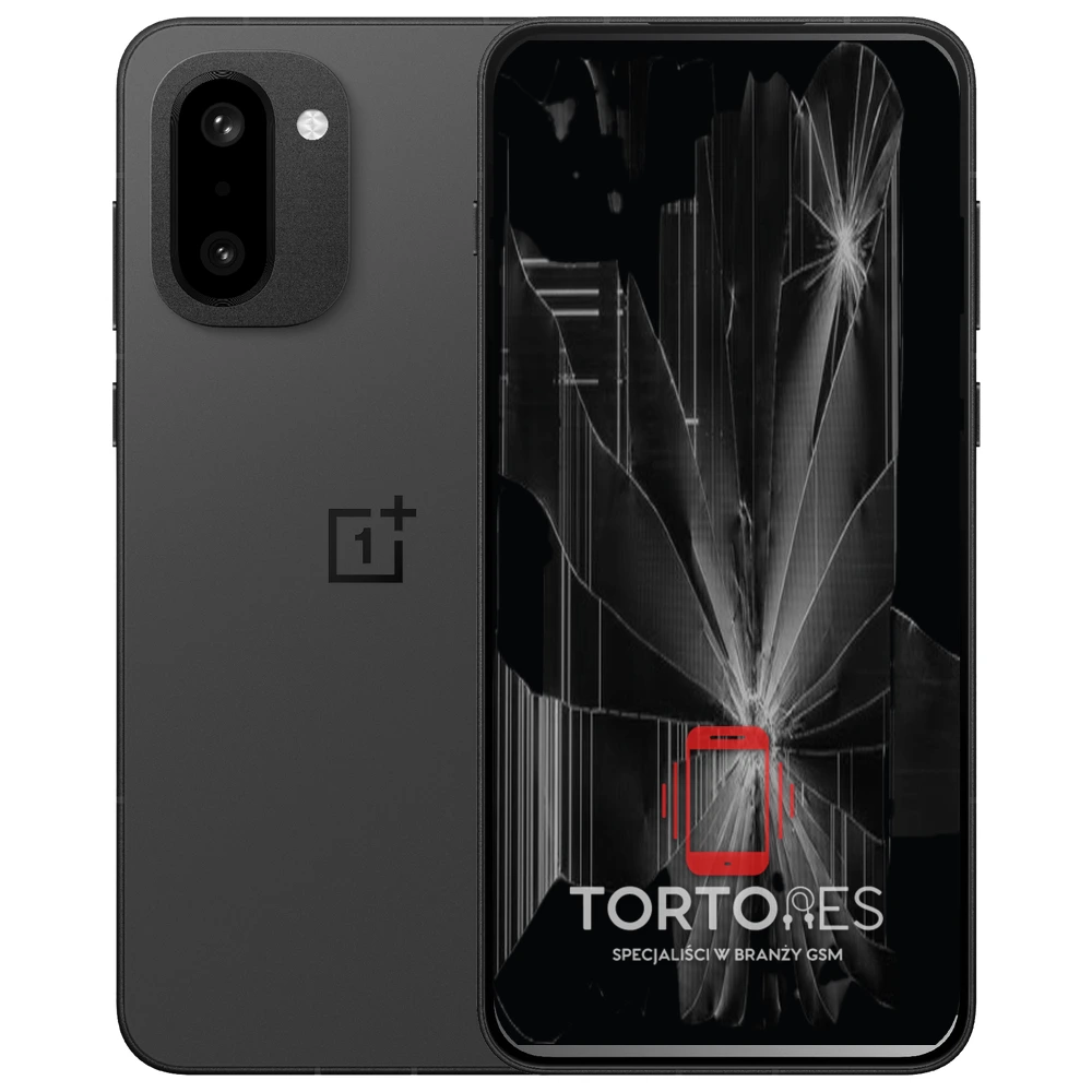 OnePlus 15R z ilustracją pękniętego wyświetlacza - wymiana zbitego wyświetlacza