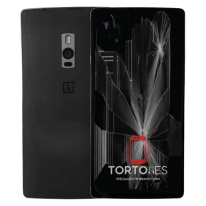 OnePlus 2 z ilustracją pękniętego wyświetlacza - wymiana zbitego wyświetlacza