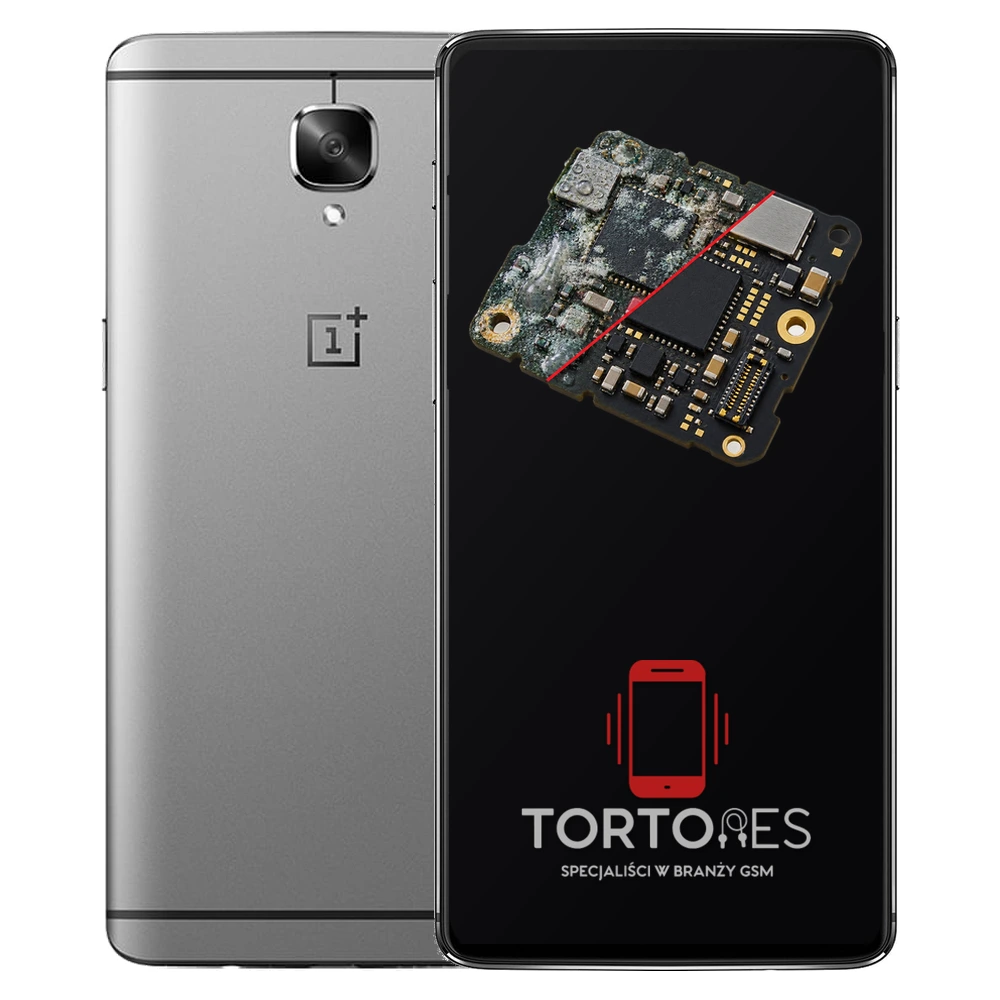 OnePlus 3 z ilustracją zalania - czyszczenie po zalaniu