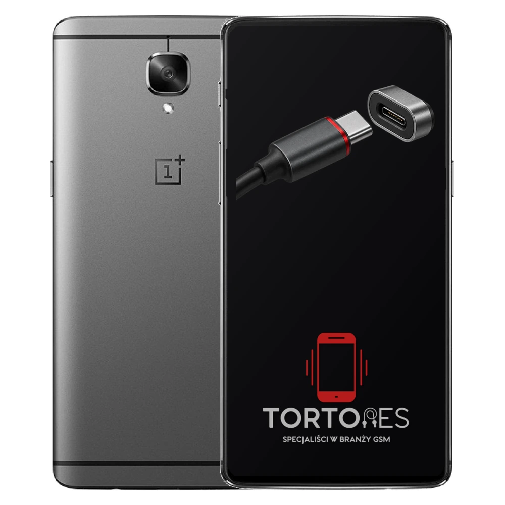 OnePlus 3T z ilustracją złącza ładowania - naprawa złącza ładowania