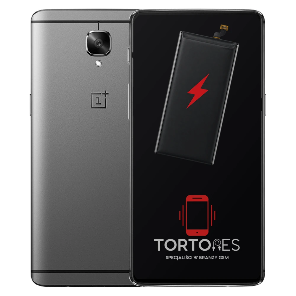 OnePlus 3T z ilustracją baterii - wymiana baterii