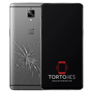 OnePlus 3T z ilustracją pękniętej tylnej klapki - wymiana zbitej klapki