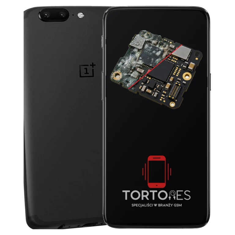 OnePlus 5 z ilustracją zalania - czyszczenie po zalaniu