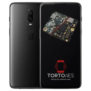 OnePlus 6 z ilustracją zalania - czyszczenie po zalaniu