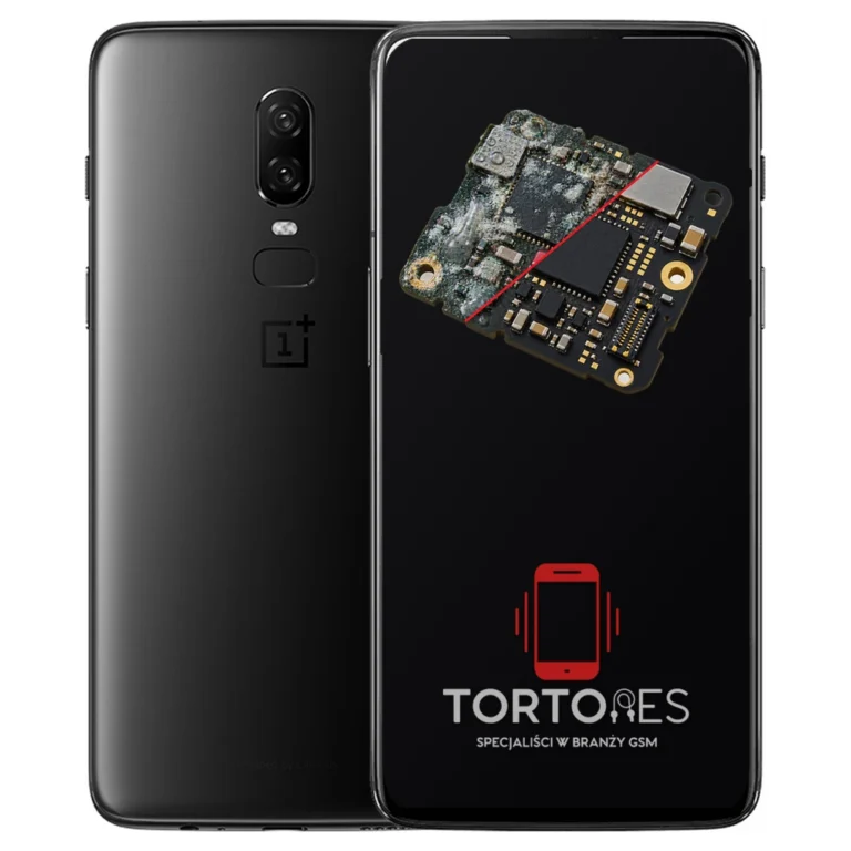 OnePlus 6 z ilustracją zalania - czyszczenie po zalaniu