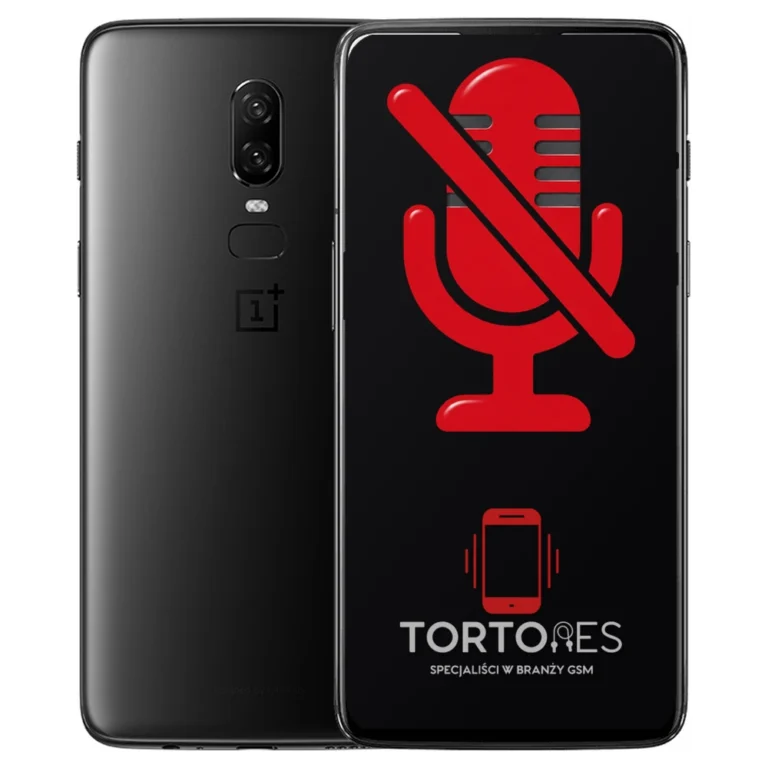 OnePlus 6 z symbolem mikrofonu - naprawa mikrofonu