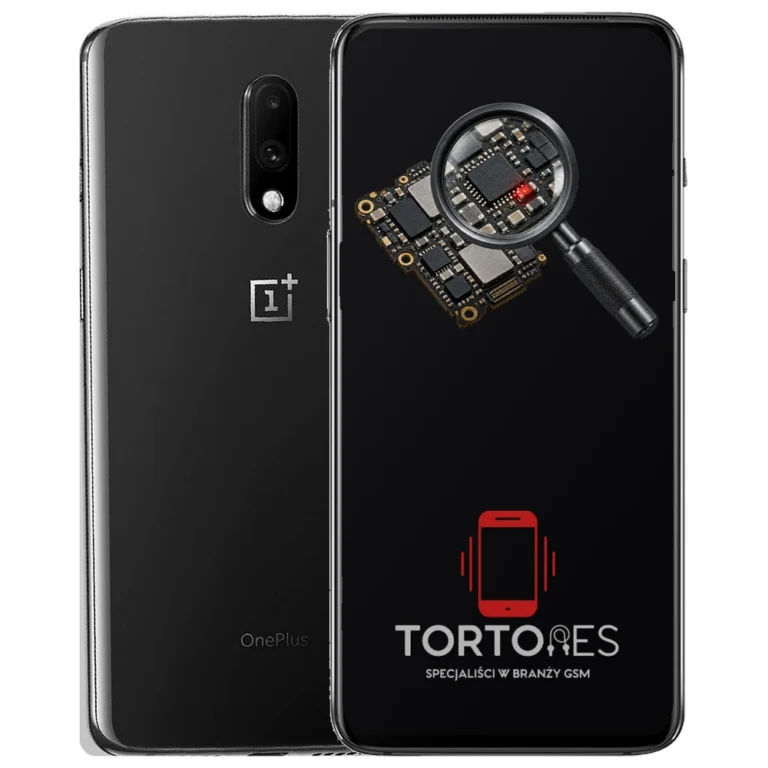 OnePlus 7 z symbolem diagnostyki - diagnoza telefonu