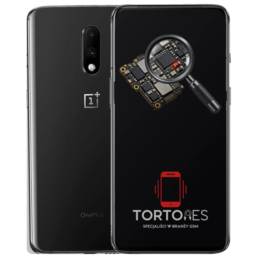 OnePlus 7 z symbolem diagnostyki - diagnoza telefonu