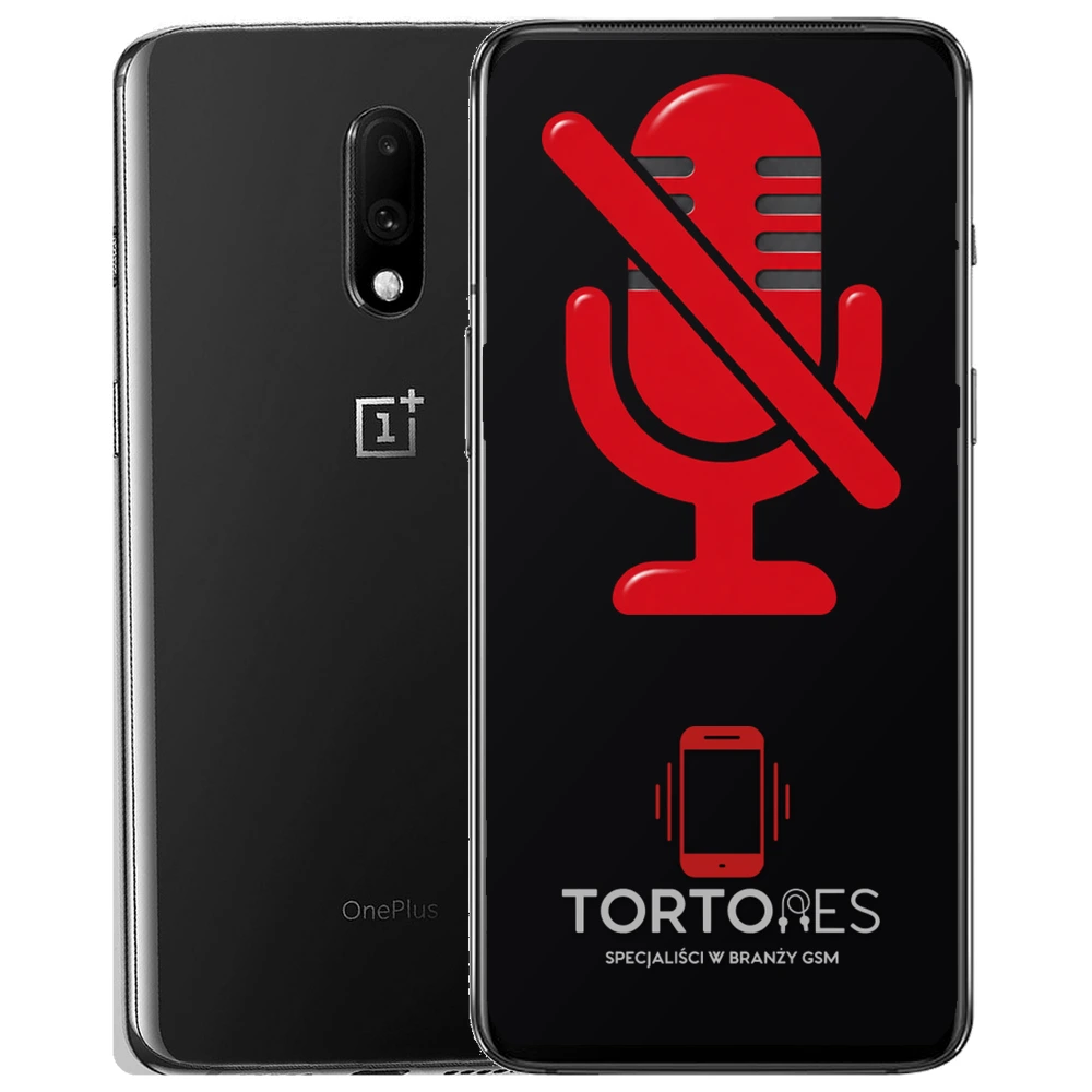 OnePlus 7 z symbolem mikrofonu - naprawa mikrofonu