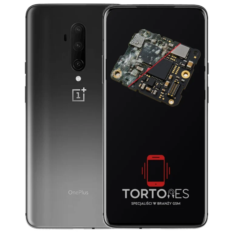 OnePlus 7T Pro z ilustracją zalania - czyszczenie po zalaniu
