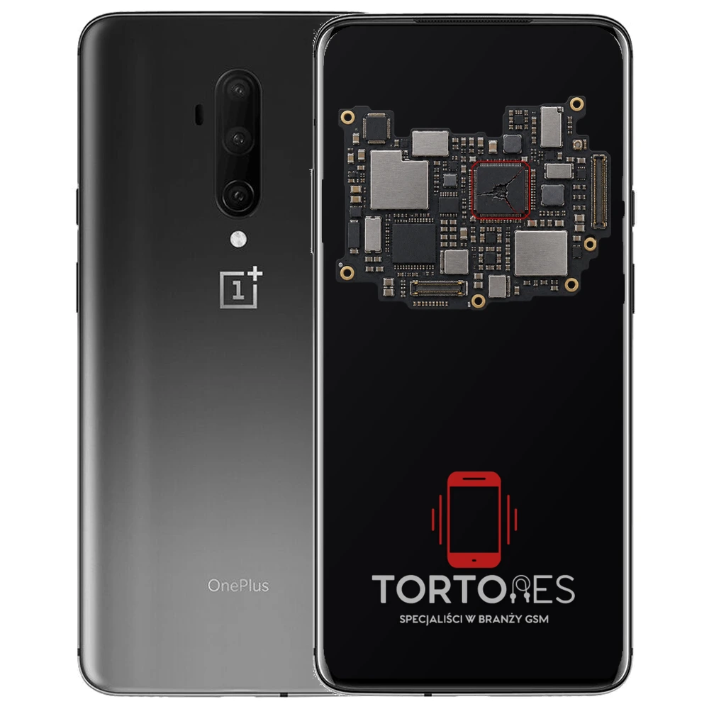 OnePlus 7T Pro z ilustracją płyty głównej - naprawa płyty głównej