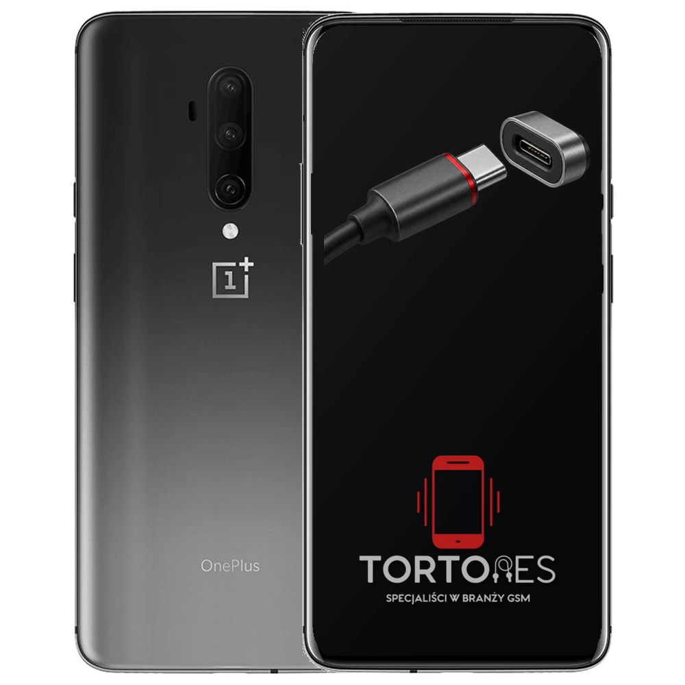 OnePlus 7T Pro z ilustracją złącza ładowania - naprawa złącza ładowania