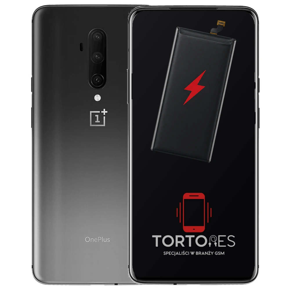 OnePlus 7T Pro z ilustracją baterii - wymiana baterii